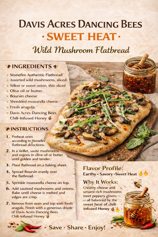 Hot Honey Wild Mushroom Flatbread