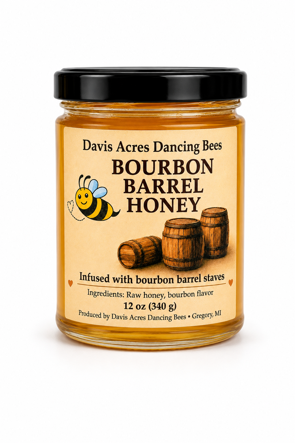 Bourbon Barrel Honey | Raw Infused Honey