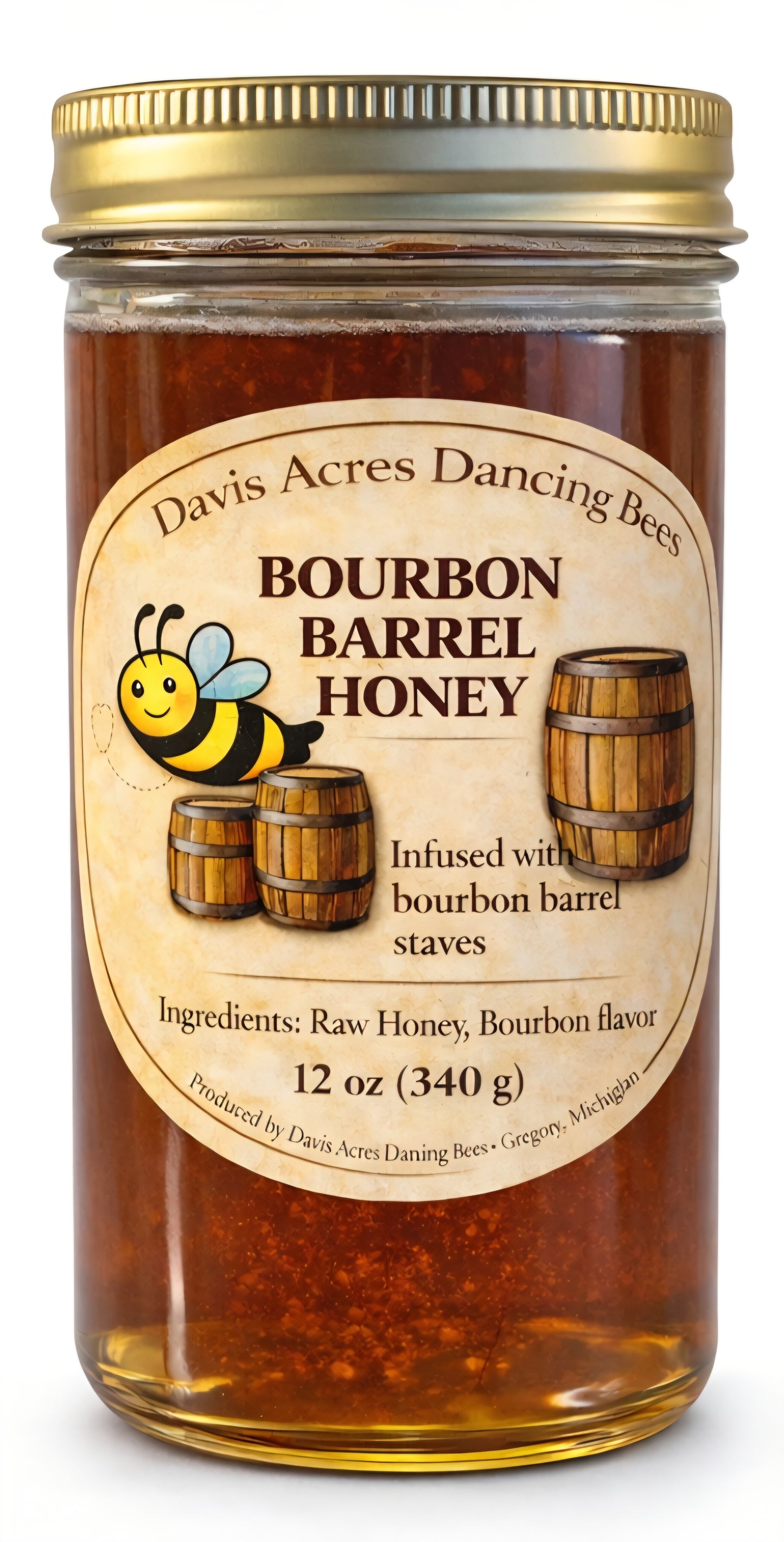 Bourbon Barrel Honey | Raw Infused Honey